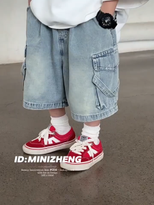 Shorts for Kids Boys Loose Jeans for 2 to 13 Work Pants Casual Jogging Pants