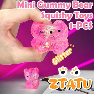 NAMSHEVA Cute Bear Squishy Fidget Toys Soft Gummy Bear Sugar Stress Ball Sensory Toys Funny Squishy Ball for Adults