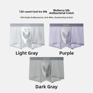 Ultra Thin Ice Silk Cool Feeling Seamless Mens Boxer Shorts