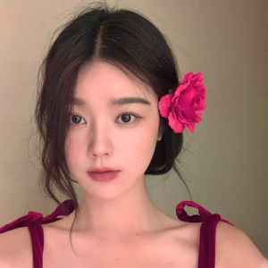 กุหลาบ Broochesคลิปผม สไตล์โบฮีเมียน Edge Clip ดอกไม้จำลอง Brooches ดอกไม้ Culolo