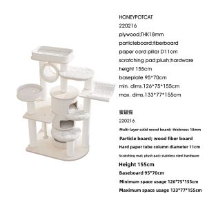 Honeypot Cat | Integrated Cat Climber House Tree Large Wooden