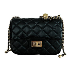 IELGY womens small golden ball rhombus chain all-match messenger bag