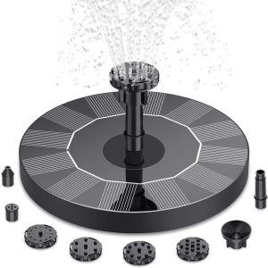 13/16/18cm Floating Solar Panel Solar Fountain Pump Bird Baths Garden Outdoor Water Pool Pond Decor(Only fountain without basin)