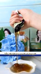 (Hộp 10 Gói) Đen / NÂu Dầu Gội Nhuộm Màu Tóc Thảo Dược Gội Phủ Bạc Dầu Gội Phủ Bạc Tóc