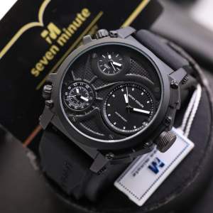 SEVEN MINUTE M739 Jam Tangan Pria Seven Minute Original Diameter 47mm Case Dove Ya Triple Time BISA COD / jam tangan pria rubber / jam tangan pria Termurah / Jam tangan pria sport / jam tangan pria analog