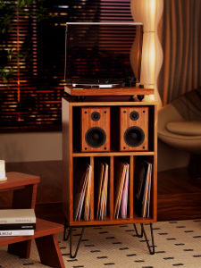 Arkrocket Casini Black Vinyl Record Player Professional Separate Vintage Gramophone Bluetooth Speaker Decoration Wood Material