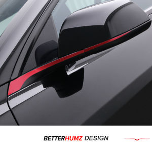 For Tesla Model 3 Highland 2024 Model Y Juniper Car Rearview Mirrors Trim Strip Color Change Film Decoration Sticker Accessories