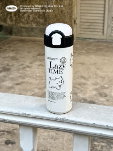 NANZA Minimalist Stainless Steel Insulated Water Bottle Large Capacity Portable Companion Cup Aesthetic Value Korean Style Straw Cup