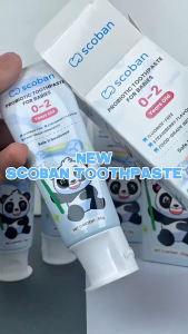 Scoban Fluoride-free Baby Toothpaste No SLS No Artificial Colors No GMOS Gentle Safe for Age 0-2 Years Old Baby Oral Care Training Toothpaste