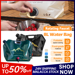 5L/8L Water Storage Bag Outdoor Camping Drinking Collapsible Water Container with Faucet Travel Large Capacity Water Bag