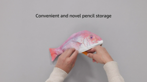 Tempat Pensil Ikan Salmon Pouch Unik Untuk Sekolah Kantor Hadiah Menarik Untuk Anak