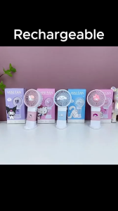 Kipas Mini Tangan Sanrio Comel Mudah Alih Boleh Cas Untuk Meja Pelajar Dan Travel Sanrio Small Fan Portable Kuromi Tabletop Handheld Electric Fan Portable Mini Fan Kids Gift三丽鸥小风扇便携式库洛米台面手持电扇随身迷你风扇 H058