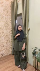 One Set Wanita Terbaru: Bahan Premium Linen & Setelan Wanita Dewasa