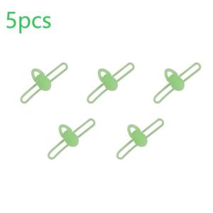 EELHOE | [J] 5pcs/bag High Elasticity Silicone Fishing Bait Hook Fixer Lightweight Anti-Slip Fishing Rod Hook Clip