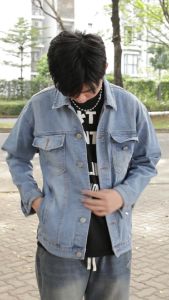 Áo khoác jean nam cao cấp chất denim may kỹ Xưởng Jean Vương Nam VNO150