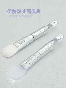 Silicone Dual-Headed Mask Brush for Facial Cleaning Beauty Salon Spa Treatment DIY Mask Applying Tool Soft Bristle