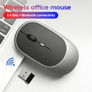 other | Wireless Mouse Rechargeable Mouse Gamer Dual Modes Bluetooth-compatible 2.4G USB Ergonomic Mice For Laptop Pad Tablet Macbook