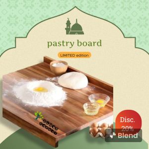 pastry board kayu jati Belanda estetik 32x29x6 talenan jumbo