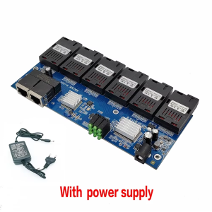 Gigabit Ethernet Switch 6*1000M Fiber Optical Switch 2*1000M RJ45 UTP 6F2E SC Media Converter 6SC 2RJ45