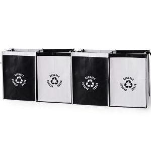 2pcs/4pcs Kitchen Waterproof Bags Compartment Home Sorting Large Environmental Waste Storage Capacity Bins Recycling Protection