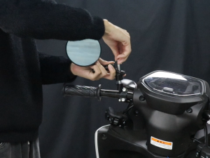 Street King Side Mirror V8 Round New Version HD Clear Blue Lens 15*15cm Fully Adjustable Universal
