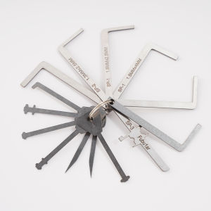 14-in-1 Stainless Steel Lockpick Set: Professional Bypass Tools for Locksmiths & Emergency Access