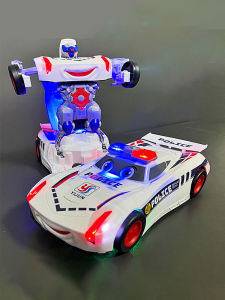 Remote Control Transformable Police Car Robot With Lights and Sounds