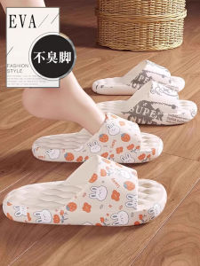 Dép Đi Trong Nhà Mùa Hè Chống Trượt in Họa Tiết Dễ Thương Cho Cặp Đôi Nữ Dùng Trong Nhà Phòng Tắm Dép Xăng Đan Cotton Thoáng Khí Thoải Mái