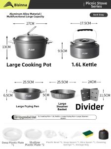 BSWOLF | Portable Camp Cooking Pot Set