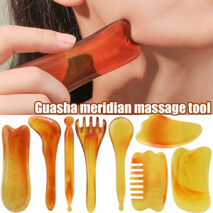 Dorisna อุปกรณ์นวดสปาเรซิน GuaSha แผ่นหลังกัวซากดจุดที่ใบหน้าอุปกรณ์สปา
