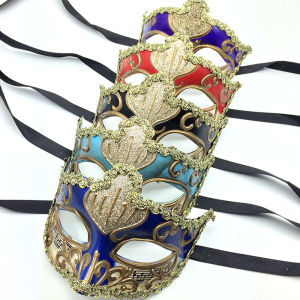 Venice Half Face Mask Halloween Party Retro Masquerade Makeup Womens Style Carnival Costume Accessory Magic Performance Supplies