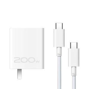 VIVO iQOO 200W Charger GaN 20V 10A SuperFlash Charge For Original IQOO 10 Pro Type-C to Type-C Cable Kits PD Quick charge