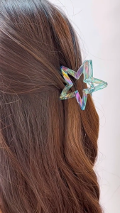 Jepit Rambut Bintang Holographic Cantik Jedai Blink Hologram Star Shape Aesthetic Korean Style