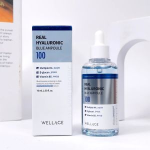 Tinh Chất Serum WELLAGE giúp da căng mọng ẩm mướt 75ml - Wellage Real Hyaluronic Blue Ampoule 100