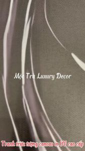 Tranh trừu tượng khuôn mặt cô gái tối giản in vải canvas tone đen trắng khổ lớn đã gồm khung xịn