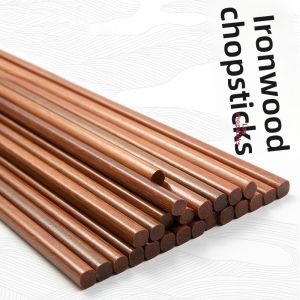 MONLEYTA | High End Iron Wood Red Sandalwood Chopsticks Anti Slip Heat Resistant No Wax New Model Home Use Disposable Chopsticks