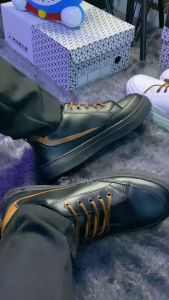 Albedikari - 37-44 Black Cream Sepatu Sneakers Pria SVD04