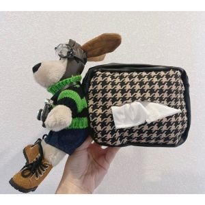 Đồ Trang Trí Xe Hơi Hình Chú Chó Dễ Thương Túi Khăn Giấy Đồ Trang Trí Nội Thất Xe Hơi Chất Liệu Vải Nhung Hộp Đựng Khăn Giấy Gắn Trên Ghế