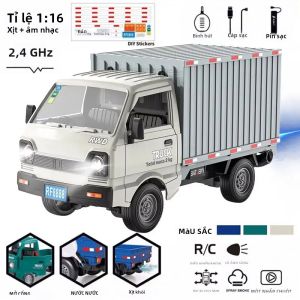 Tỉ Lệ 1:16 RC Xe Ô Tô Có Đèn Xịt Trôi Leo Khả Năng LED Mưa Đá Hàng Hóa Điện Điều Khiển Từ Xa 2.4G Đồ Chơi Dành Cho Trẻ Em