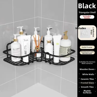 Hanging Bathroom Storage Rack Wall-Mounted Hole-Free