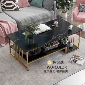 🔥SALE🔥โต๊ะกลางโซฟา โต๊ะกลาง ลายหินอ่อน โต๊ะรับแขก โต๊ะหน้าโซฟา Sofa Table โต๊ะกาแฟ โต๊ะไม้ ทรงสี่เหลี่ยม โต๊ะนั่งเล่น โต๊ะกลาง2ชั้น