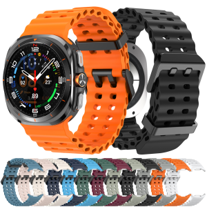 Band For Samsung Galaxy Watch Ultra 47mm Sports Silicone Strap Bracelet For Samsung Galaxy Watch Ultra Watchband Accessories Men