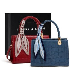 Fashionable Red Wedding Tote Bag for Women Medium Soft Surface Pure Color Trendy Crossbody Handbag with Zipper Closure