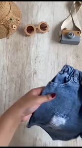 Celana Jeans pendek sobek / Celana Pendek Denim Anak Laki Laki 1th-9th