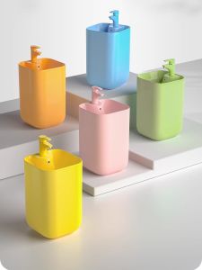 Ceramic Colorful Handwash Basin for Kids: Single Hole Outdoor Face Washing Stand Ideal for Nursery and Childrens Bathroom