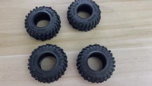 Lốp Xe Cao Su Mềm RED SPIDER 4 Chiếc Kích Thước 1.0 Inch (51mm) Dành Cho Xe RC 1/18 Traxxas TRX4M 1/24 Axial SCX24 AX24 FMS Ascent-18 Phụ Tùng Nâng Cấp.