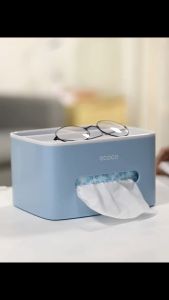 Hộp Đựng Giấy Để Bàn Có Ngăn Trên Đựng Đồ Ecoco 1602