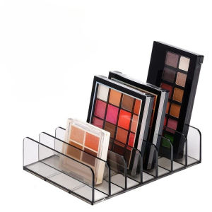 7 Grids Clear Acrylic Eyeshadow Compact Organizer Drawer Organization Transparent Slot Cosmetics Case Divider Makeup Storage Box