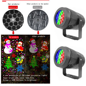 [Return within 7 days] 20 Patterns Christmas LED Projector Lights / Snowflake LED Light Moving Snow Laser ProjectorOutdoor Waterproof Snowflake Projection Landscape Lamp Holiday Party Bar X-mas Decor