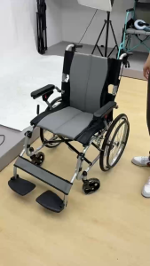Foldable Wheelchairs Portable Travel 20" Lightweight Wheelchairs For Elder Disabled